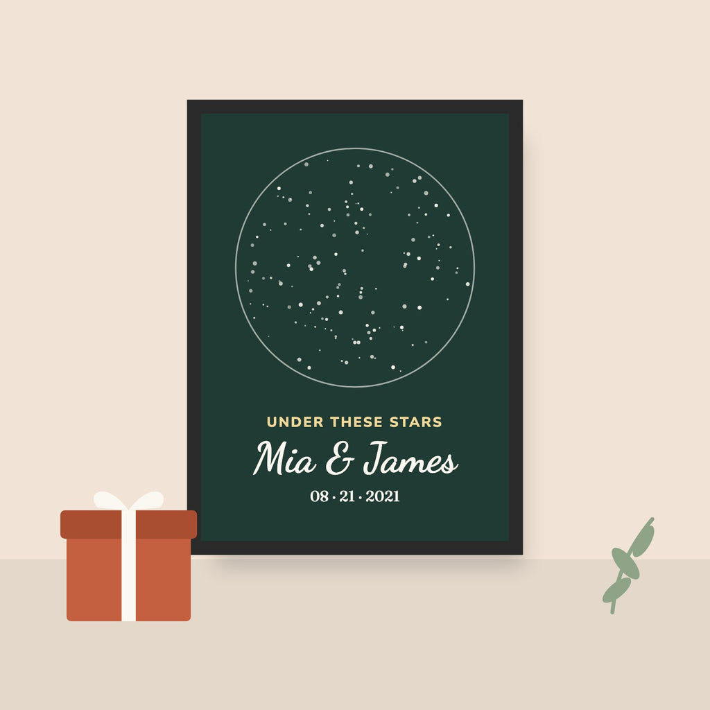 Custom Night Sky Anniversary Print gift