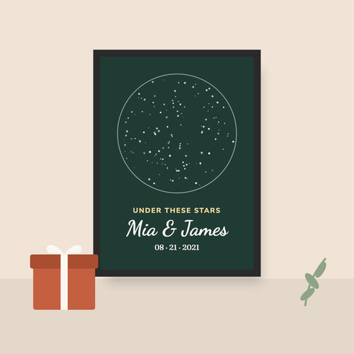 Custom Night Sky Anniversary Print gift