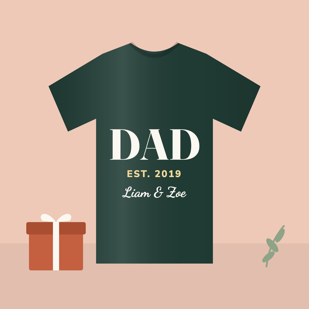 "Dad Est." Custom Year T-Shirt gift
