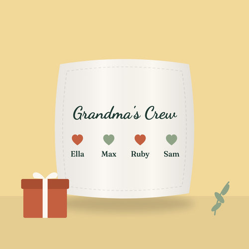 "Grandma's Crew" Custom Names Pillow gift