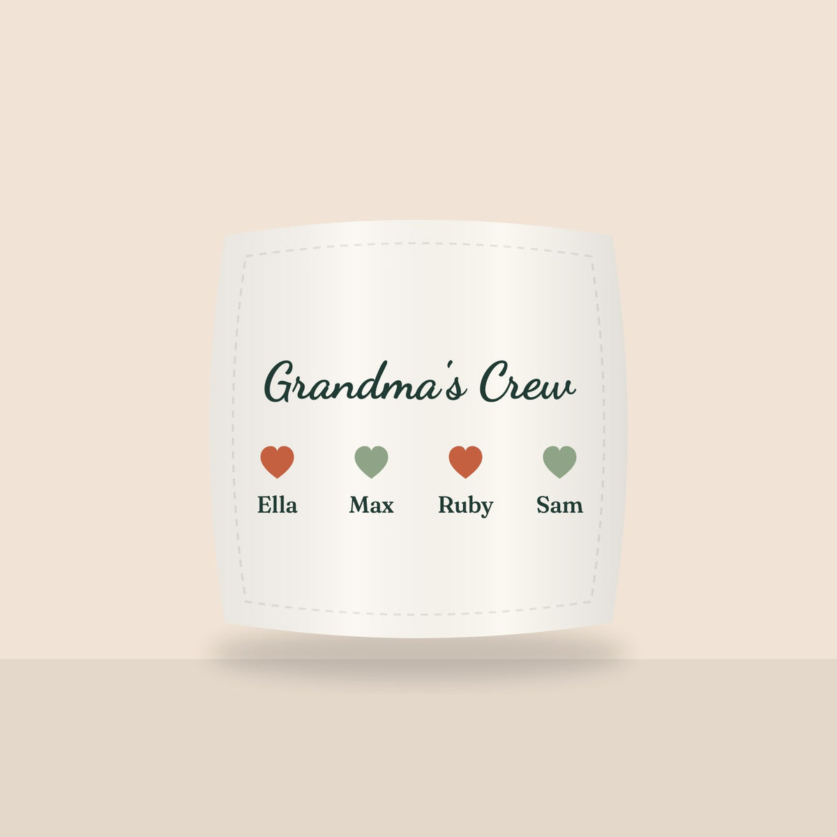 "Grandma's Crew" Custom Names Pillow
