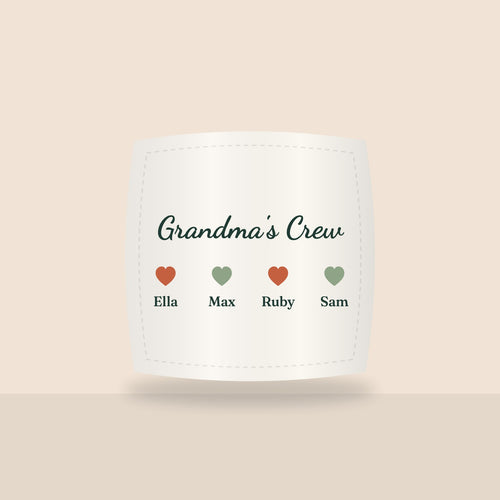 "Grandma's Crew" Custom Names Pillow