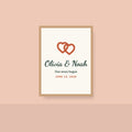 "Our Story" Couple Names Canvas