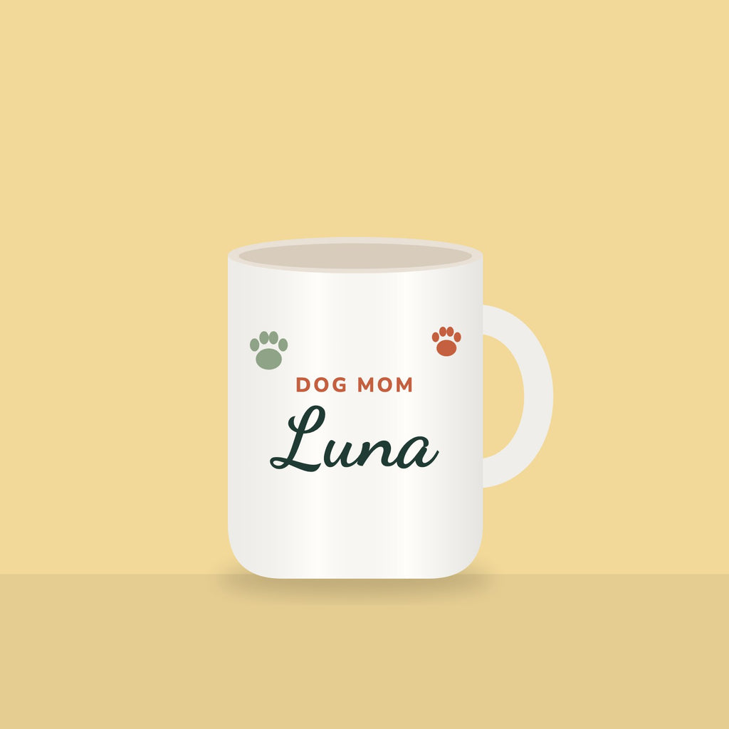 Dog Mom Pet Name Mug