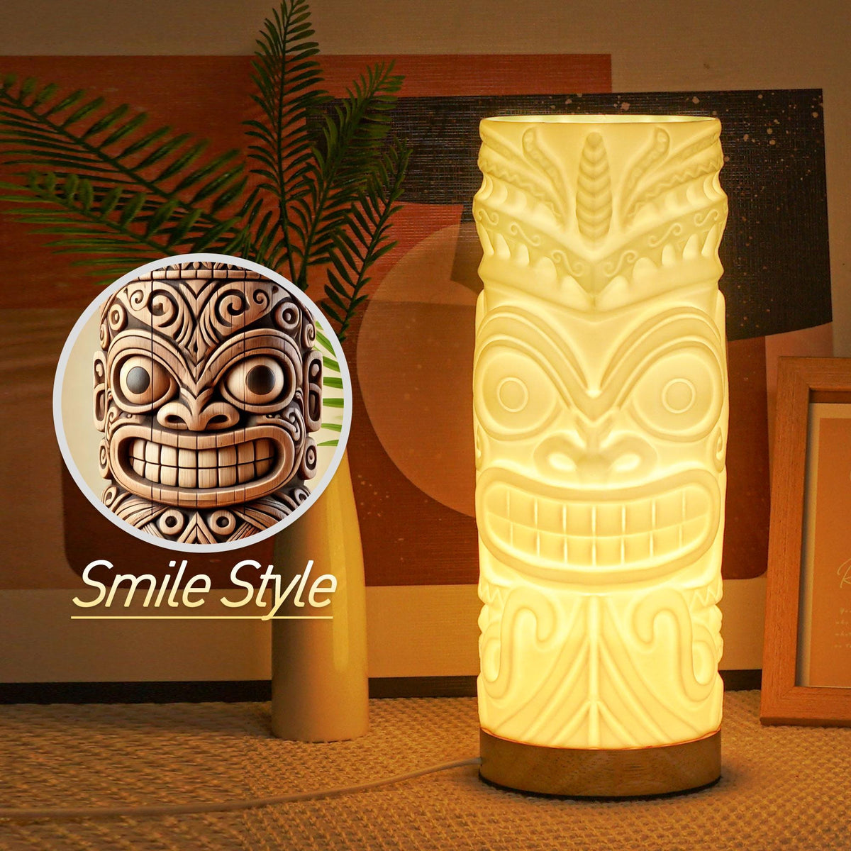 Smile Style tiki lamp
