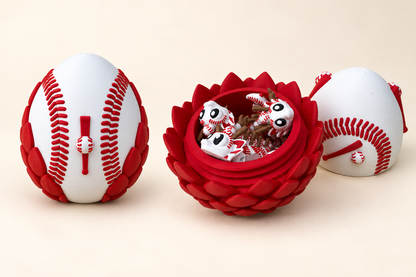 Closed egg and opened egg with dragon
