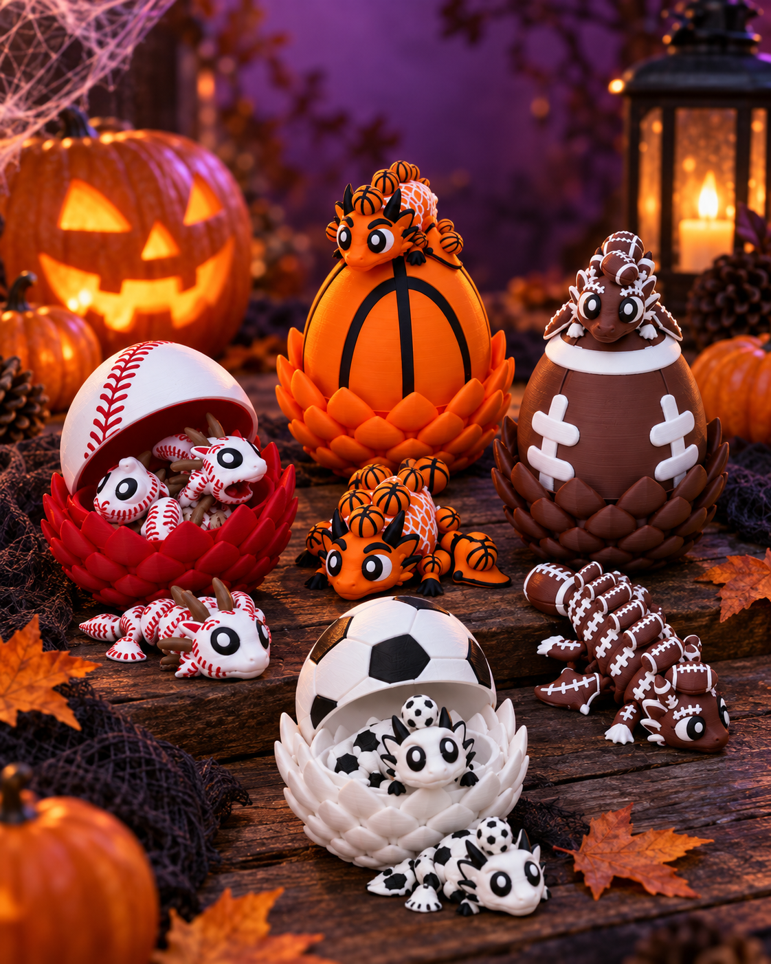 Sports Dragon Eggs Halloween display